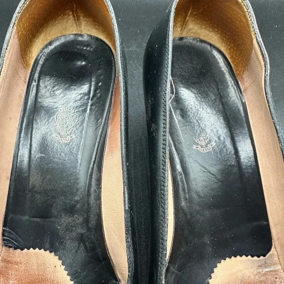 Vintage Gucci Leather Black Heels Loafers 40.5 - Picture 7 of 13